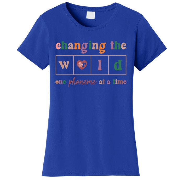 Changing The World One Phoneme At A Time Phonics Teacher Meaningful Gift Women's T-Shirt