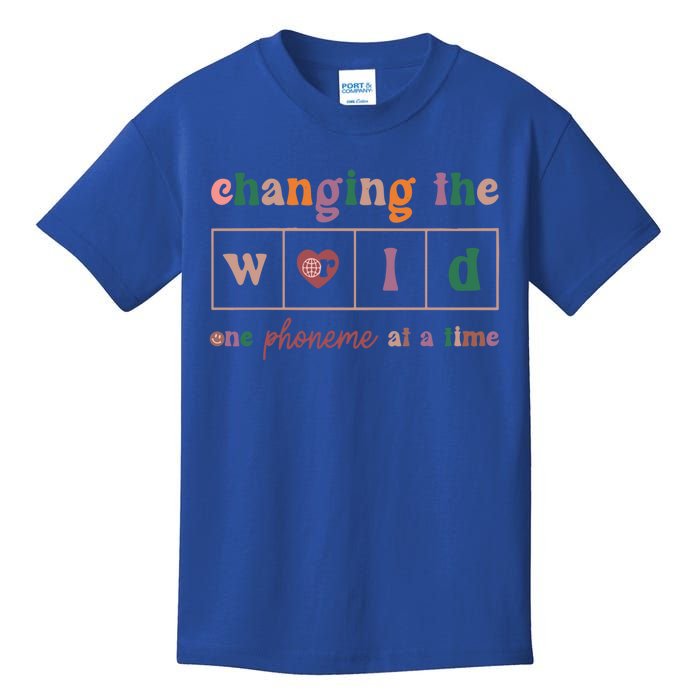 Changing The World One Phoneme At A Time Phonics Teacher Meaningful Gift Kids T-Shirt