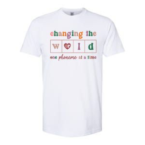 Changing The World One Phoneme At A Time Phonics Teacher Meaningful Gift Softstyle CVC T-Shirt