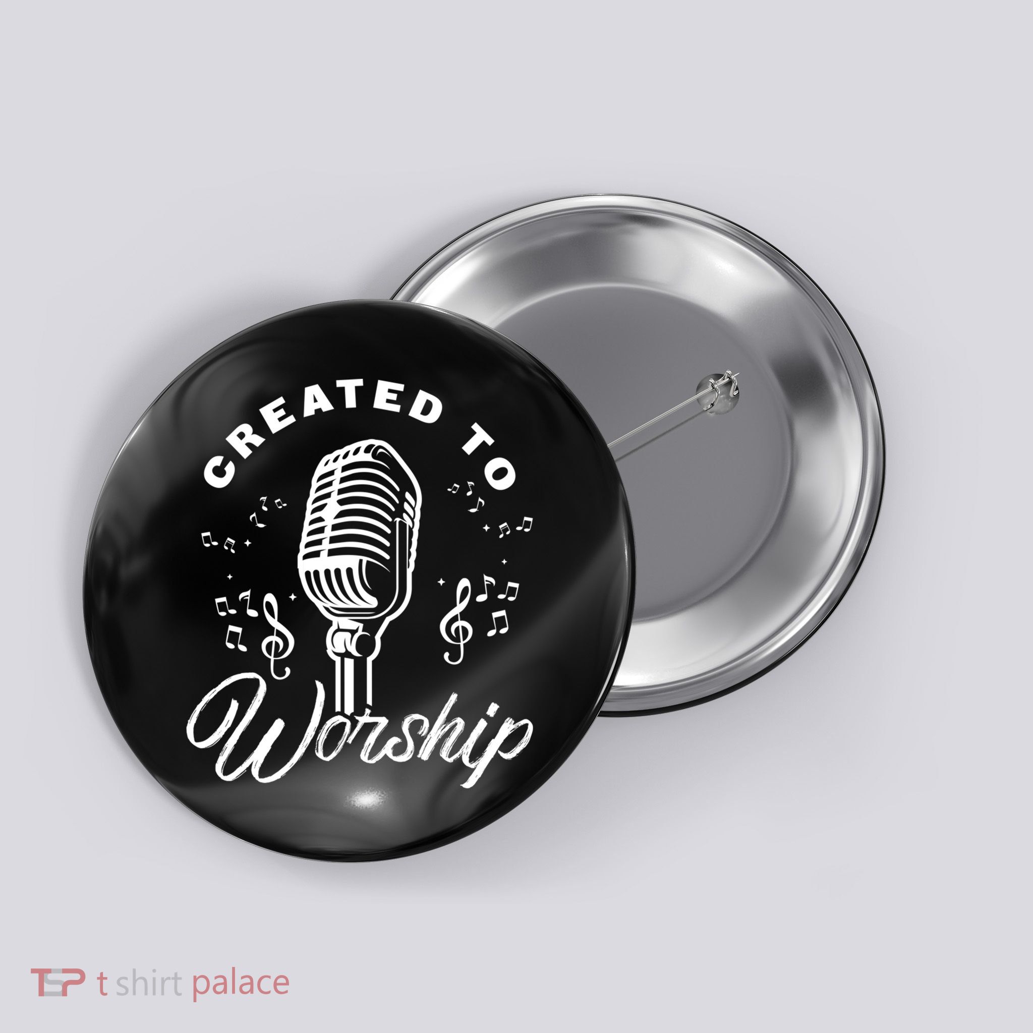 Created To Worship Gift Design For Christian God Fans Button