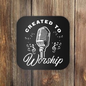 Created To Worship Gift Design For Christian God Fans Coaster