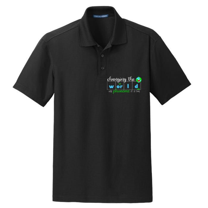 Changing The World One Phoneme At A Time Teacher Dry Zone Grid Polo