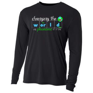 Changing The World One Phoneme At A Time Teacher Cooling Performance Long Sleeve Crew