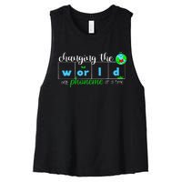 Changing The World One Phoneme At A Time Teacher Women's Racerback Cropped Tank