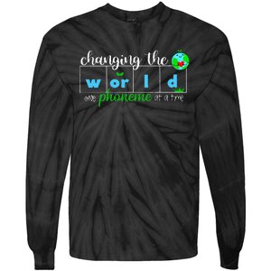 Changing The World One Phoneme At A Time Teacher Tie-Dye Long Sleeve Shirt