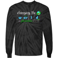 Changing The World One Phoneme At A Time Teacher Tie-Dye Long Sleeve Shirt