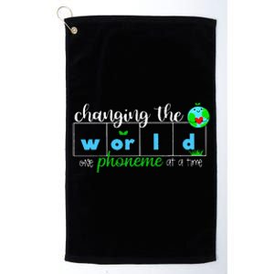 Changing The World One Phoneme At A Time Teacher Platinum Collection Golf Towel