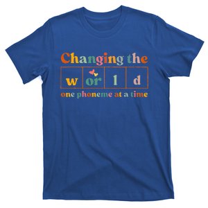 Changing The World One Phoneme At A Time Dyslexia Teacher T-Shirt