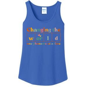 Changing The World One Phoneme At A Time Dyslexia Teacher Ladies Essential Tank