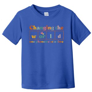 Changing The World One Phoneme At A Time Dyslexia Teacher Toddler T-Shirt