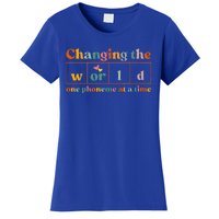 Changing The World One Phoneme At A Time Dyslexia Teacher Women's T-Shirt