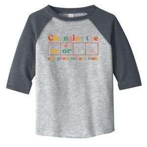 Changing The World One Phoneme At A Time Dyslexia Teacher Toddler Fine Jersey T-Shirt