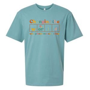 Changing The World One Phoneme At A Time Dyslexia Teacher Sueded Cloud Jersey T-Shirt