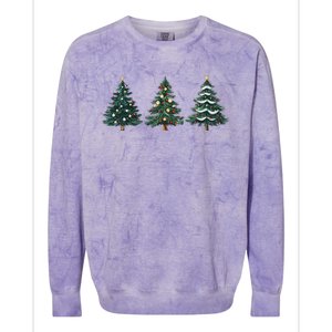 Christmas Tree Xmas Graphic Colorblast Crewneck Sweatshirt