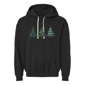 Christmas Tree Xmas Graphic Garment-Dyed Fleece Hoodie