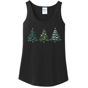 Christmas Tree Xmas Graphic Ladies Essential Tank