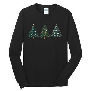 Christmas Tree Xmas Graphic Tall Long Sleeve T-Shirt