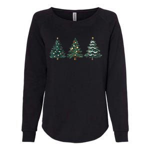 Christmas Tree Xmas Graphic Womens California Wash Sweatshirt