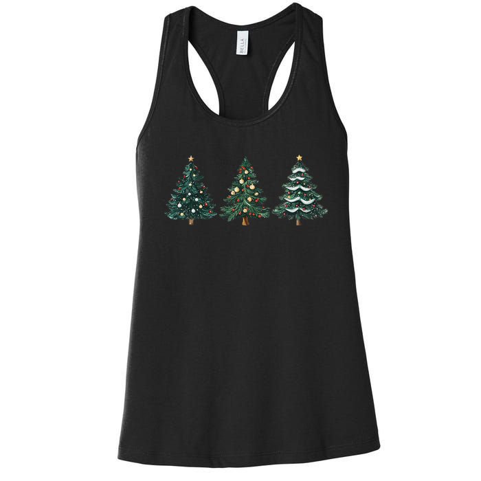 Christmas Tree Xmas Graphic Women's Racerback Tank