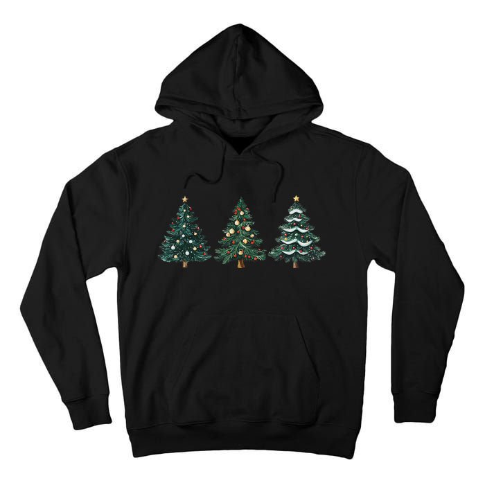 Christmas Tree Xmas Graphic Tall Hoodie