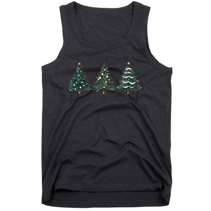 Christmas Tree Xmas Graphic Tank Top