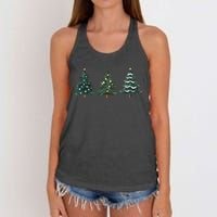 Christmas Tree Xmas Graphic Women's Knotted Racerback Tank