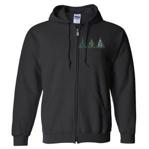 Christmas Tree Xmas Graphic Full Zip Hoodie