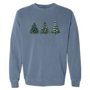 Christmas Tree Xmas Graphic Garment-Dyed Sweatshirt