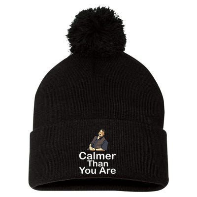 Calmer Than You Are Pom Pom 12in Knit Beanie