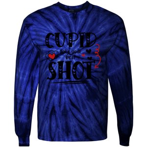 Cupid Take Your Best Shot Valentine's Day Gift Tie-Dye Long Sleeve Shirt