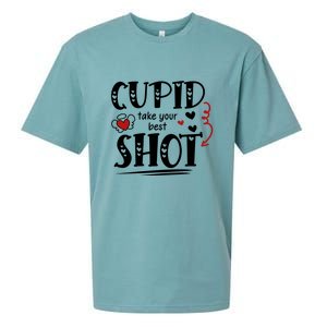 Cupid Take Your Best Shot Valentine's Day Gift Sueded Cloud Jersey T-Shirt