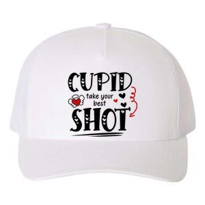 Cupid Take Your Best Shot Valentine's Day Gift Yupoong Adult 5-Panel Trucker Hat