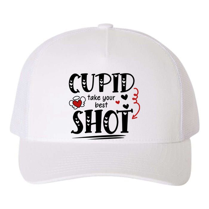 Cupid Take Your Best Shot Valentine's Day Gift Yupoong Adult 5-Panel Trucker Hat