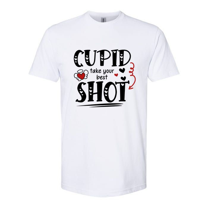 Cupid Take Your Best Shot Valentine's Day Gift Softstyle CVC T-Shirt