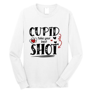 Cupid Take Your Best Shot Valentine's Day Gift Long Sleeve Shirt