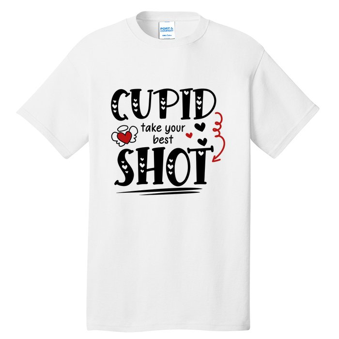 Cupid Take Your Best Shot Valentine's Day Gift Tall T-Shirt