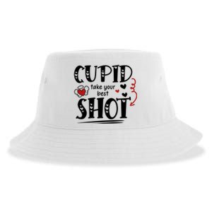 Cupid Take Your Best Shot Valentine's Day Gift Sustainable Bucket Hat