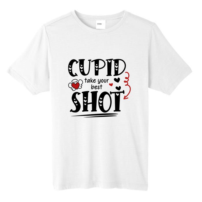 Cupid Take Your Best Shot Valentine's Day Gift Tall Fusion ChromaSoft Performance T-Shirt