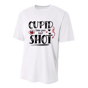 Cupid Take Your Best Shot Valentine's Day Gift Performance Sprint T-Shirt