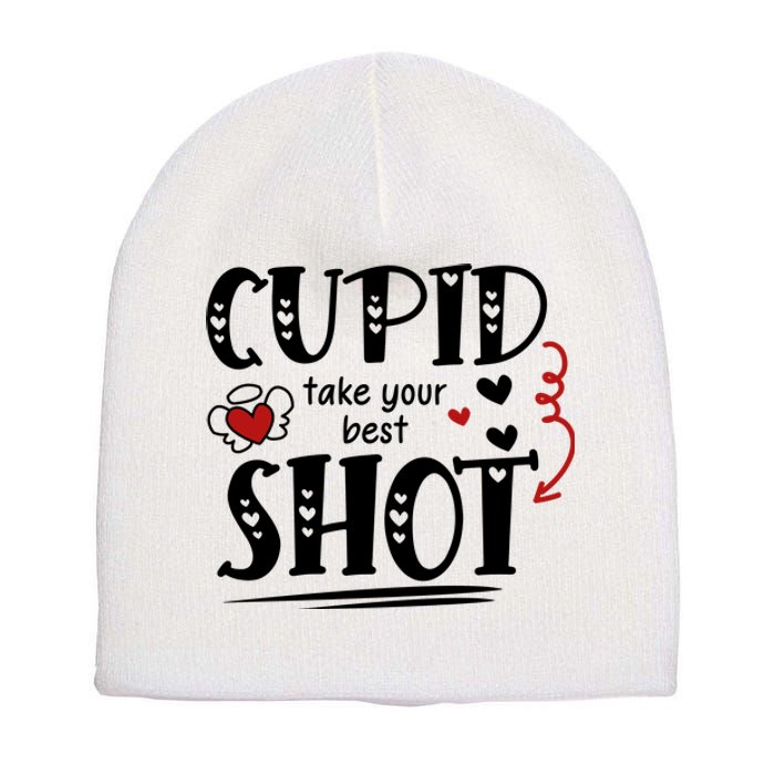 Cupid Take Your Best Shot Valentine's Day Gift Short Acrylic Beanie