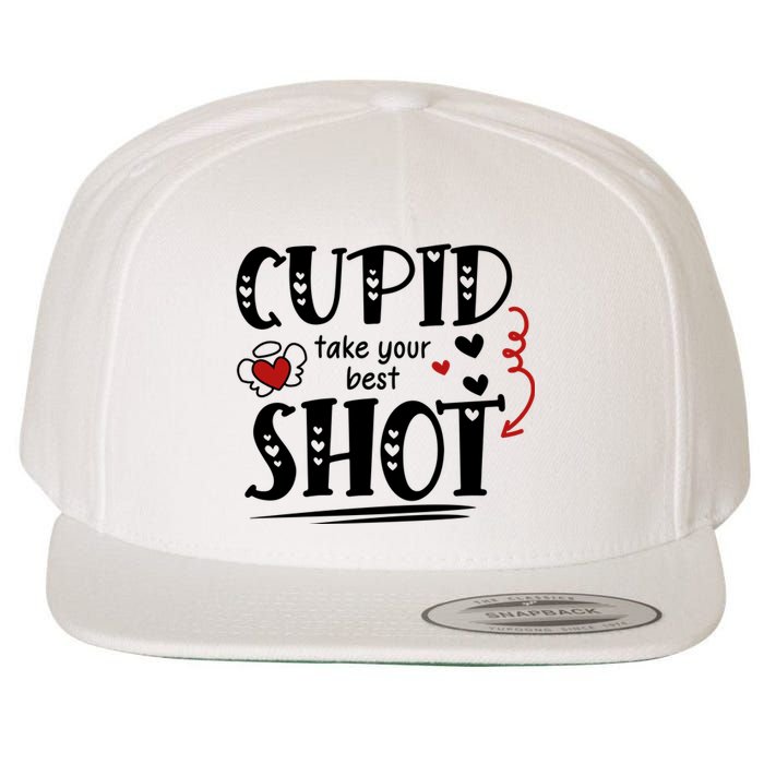 Cupid Take Your Best Shot Valentine's Day Gift Wool Snapback Cap