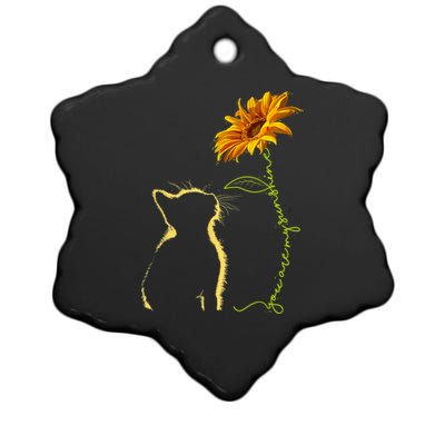 Cat T, You Are My Sunshine , Cute Cat Ceramic Star Ornament