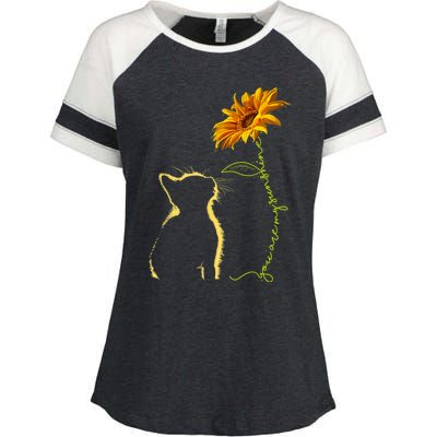 Cat T, You Are My Sunshine , Cute Cat Enza Ladies Jersey Colorblock Tee