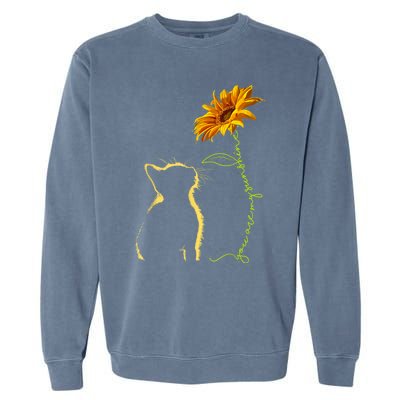 Cat T, You Are My Sunshine , Cute Cat Garment-Dyed Sweatshirt