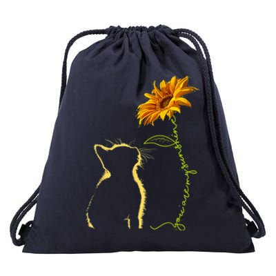 Cat T, You Are My Sunshine , Cute Cat Drawstring Bag