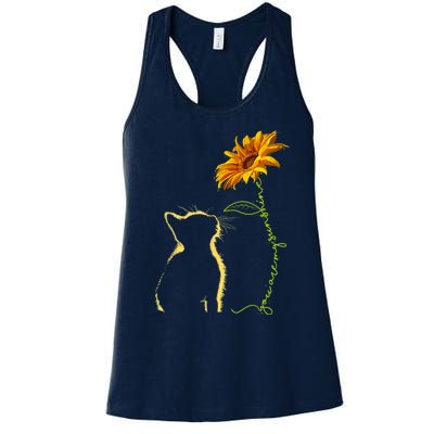 Cat T, You Are My Sunshine , Cute Cat Women's Racerback Tank