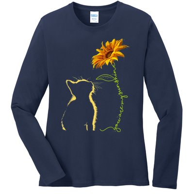 Cat T, You Are My Sunshine , Cute Cat Ladies Long Sleeve Shirt