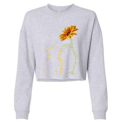 Cat T, You Are My Sunshine , Cute Cat Cropped Pullover Crew