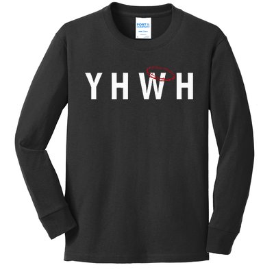 Crown Thorns Yhwh Yahweh Christian Jesus Salvation Kids Long Sleeve Shirt