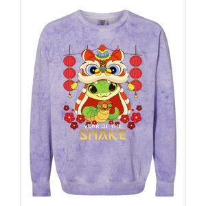 Celebrate The Year Of The Snake 2025 Chinese New Year Colorblast Crewneck Sweatshirt